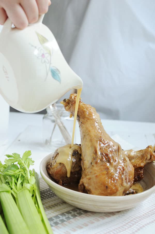 Braised Herbed Turkey Legs in the Crock Pot