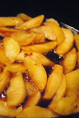Fried Apples in a cast iron skillet