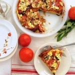 Feta Tomato Pie with fresh tomatoes