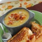 Corn Chowder and Grilled Bacon sandwiches