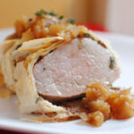 Phyllo Wrapped Pork with Apple-Thyme Chutney