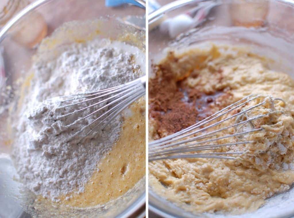 Beat in flour and seasonings