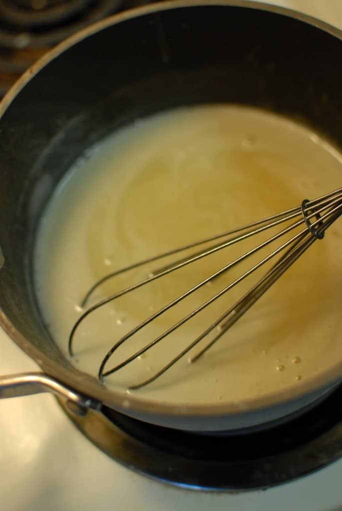 Whisk sauce ingredients together
