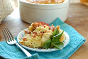 Cheesy Tomato Basil Souffle - Two Lucky Spoons