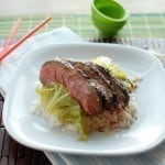 Asian Marinated Flank Steak and Bok Choy