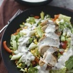 Spicy Southwest Salad with Creamy Cilantro Dressing