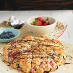 Berry Scones with Dark Chocolate Drizzle