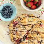 Berry Scones with Dark Chocolate Drizzle