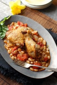 Italian Baked Chicken with White Beans and Tomatoes