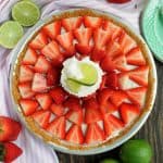 No Bake Strawberry Buttermilk Key Lime Pie