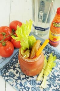 The Best Bloody Mary Mix with garnish
