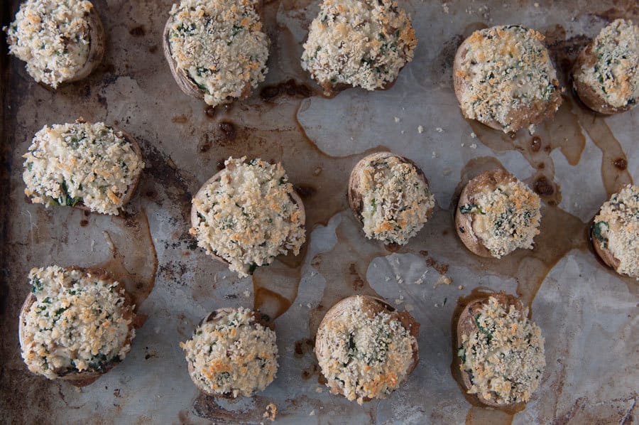 Spinach and Crab Stuffed Mushrooms