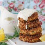 Low Carb Keto Salmon Patties with Remolaude