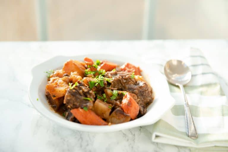 Old Fashioned Beef Stew with Red Wine - Two Lucky Spoons