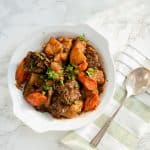 Old Fashioned Beef Stew with red wine