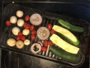 Grill veggies on a grill pan