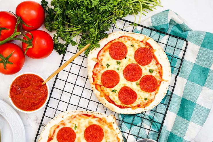 Air Fryer Low Carb Tortilla Pizza