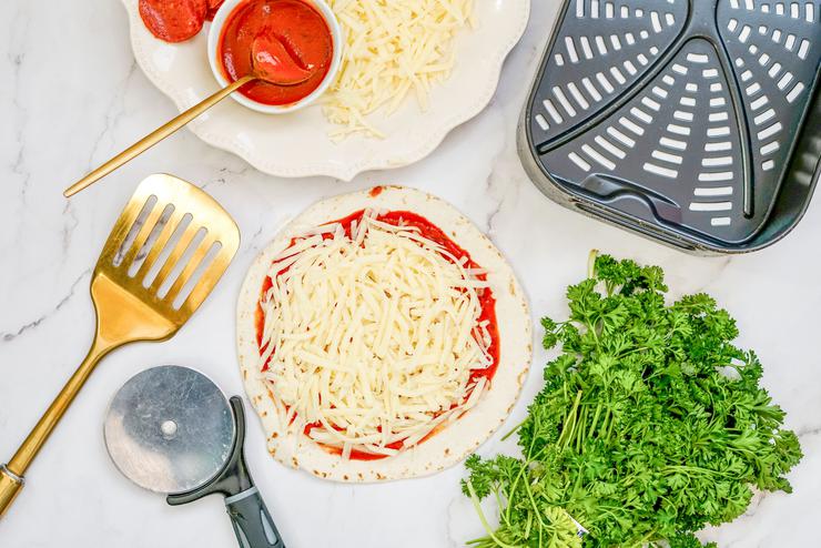 Air Fryer Low Carb Tortilla Pizza