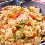 Creamy Chicken Fajita Pasta - Easy Chicken Pasta Dinner Recipe